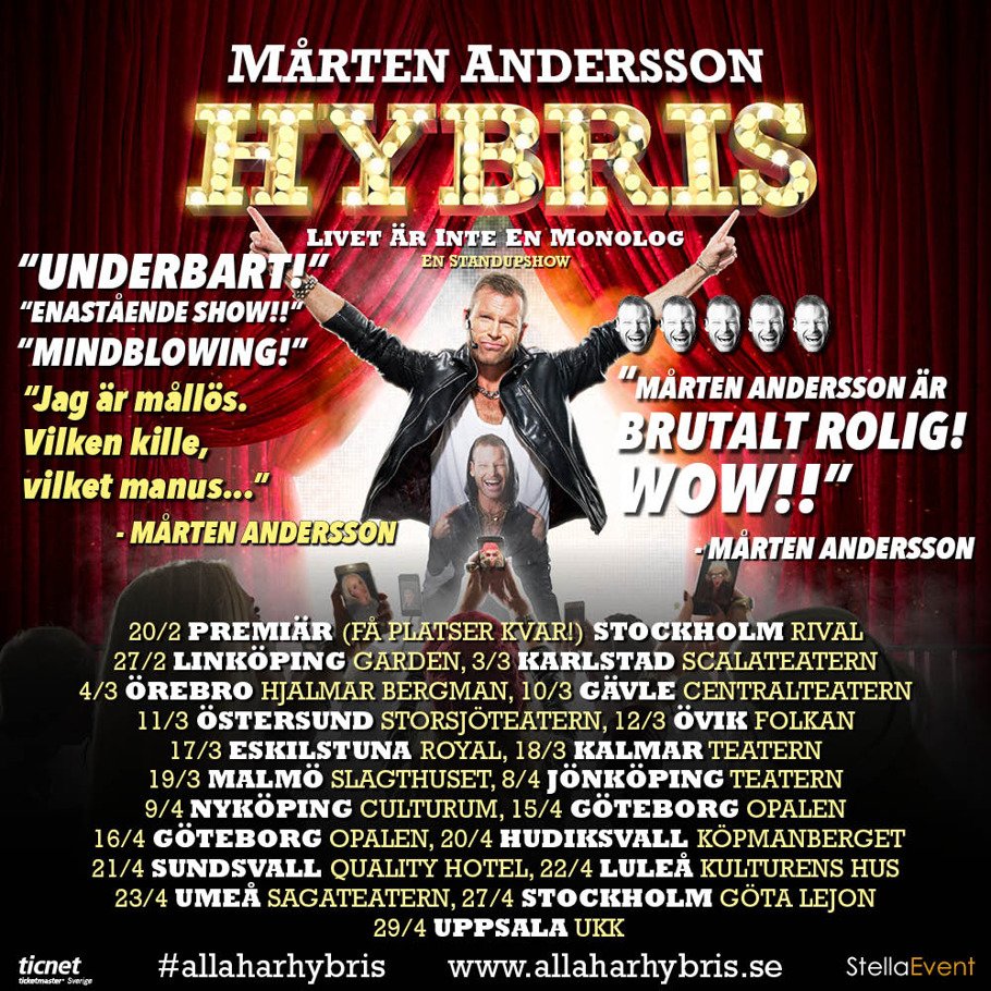 Premiären av HYBRIS 20/2 UTSÅLD!!
